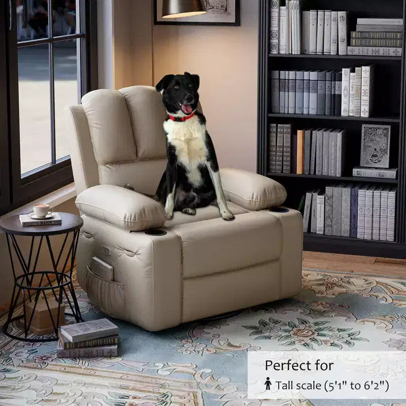 Fauteuil inclinable avec pivotement à 360° et fonction bascule