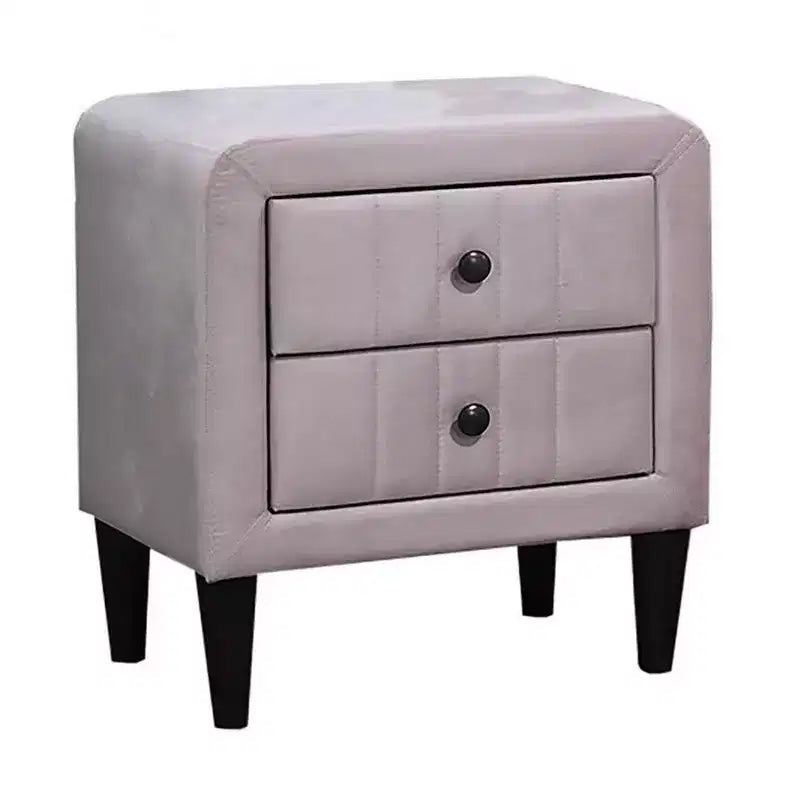 Table de chevet, velours rose clair