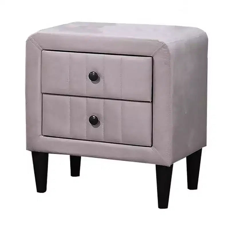 Table de chevet, velours rose clair