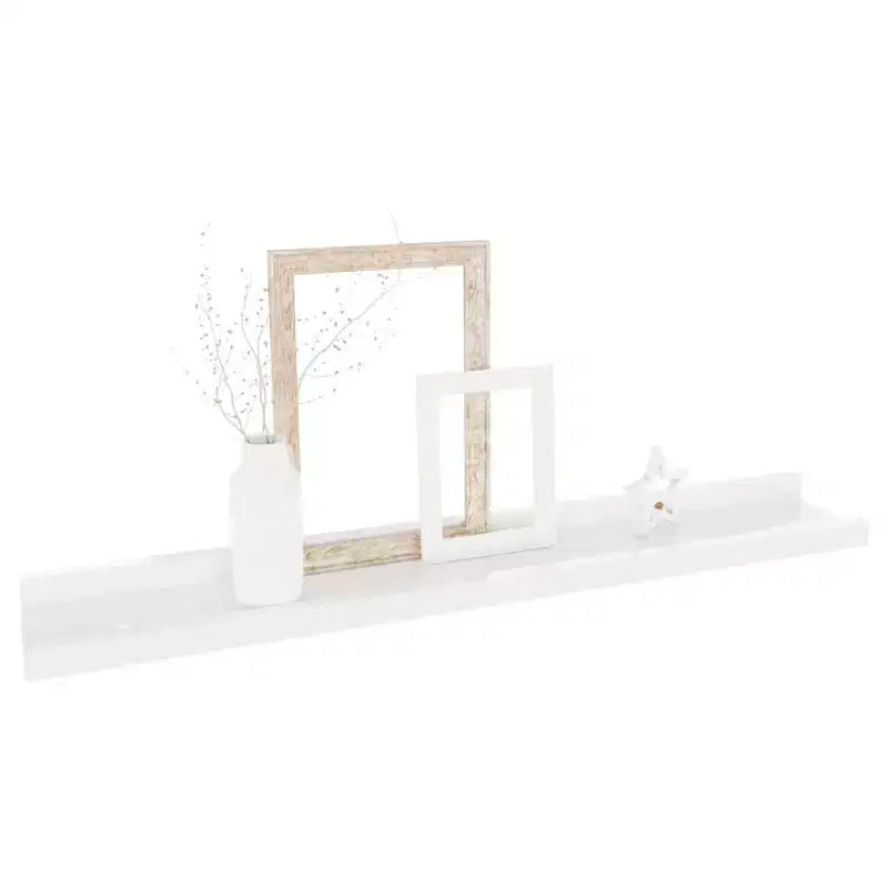 Étagère murale MDF blanc brillant