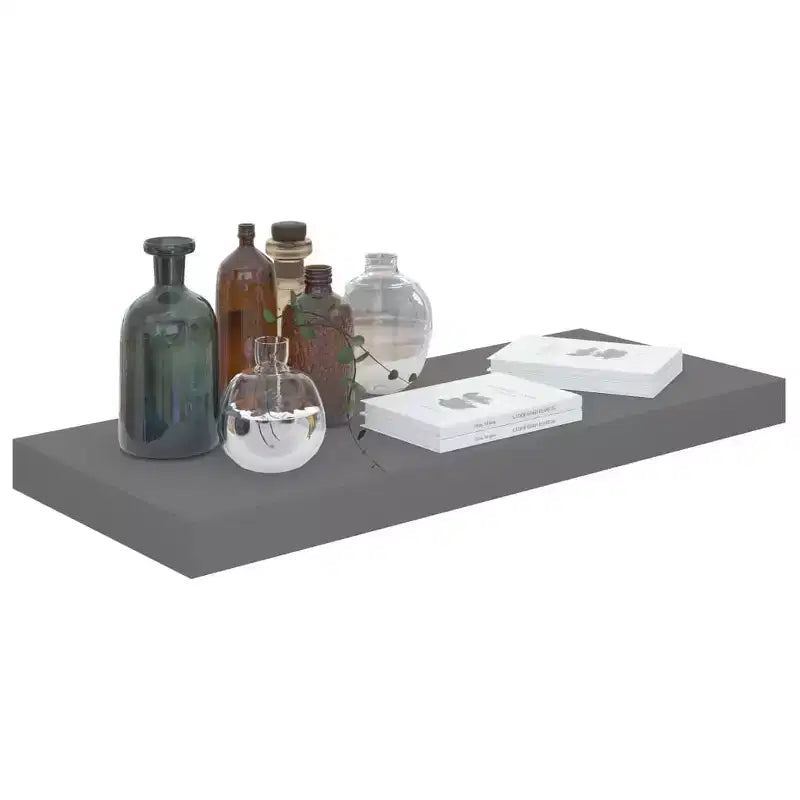 Étagère murale MDF en nid d'abeille gris brillant