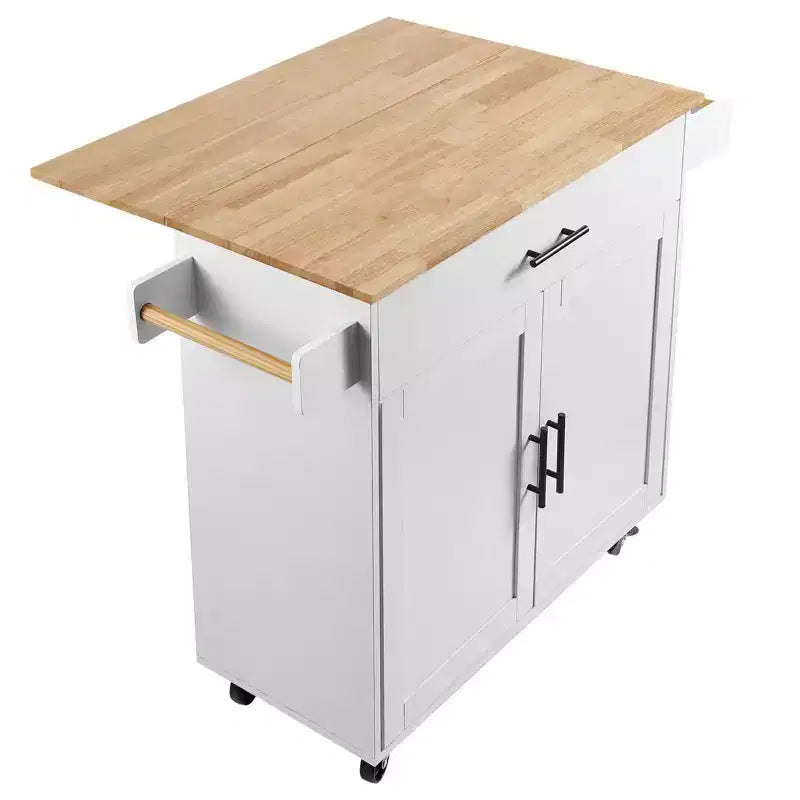 Îlot de cuisine avec plateau en bois massif