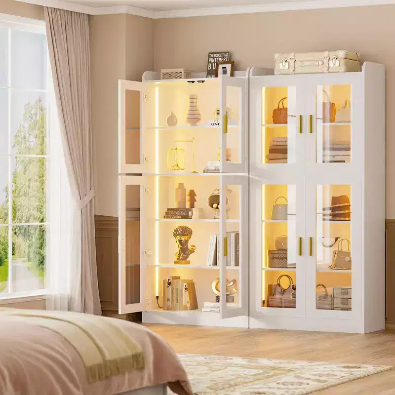 Vitrine à 5 étagères avec rangement