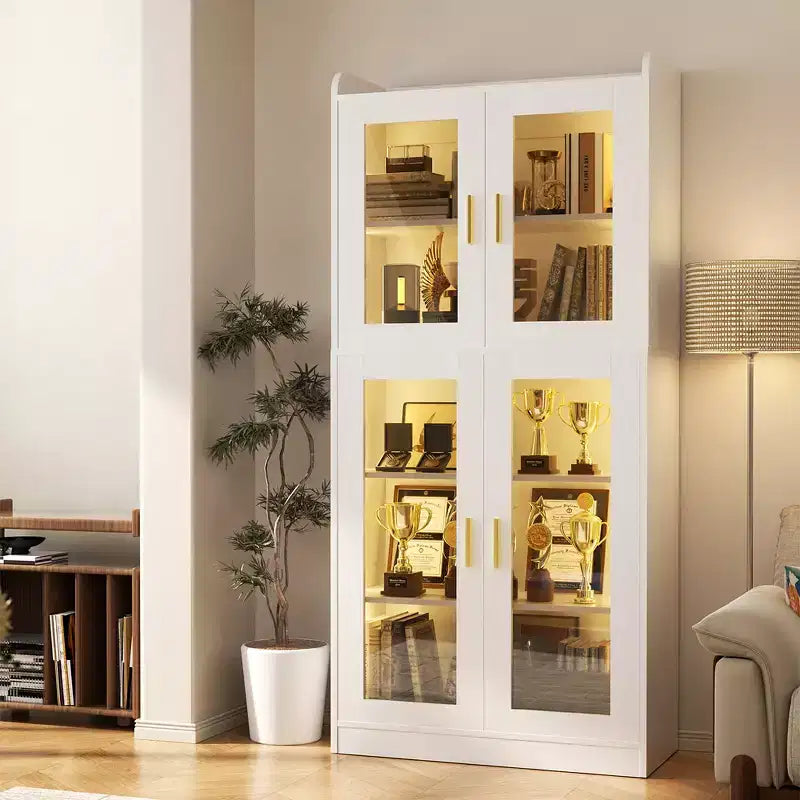 Vitrine à 5 étagères avec rangement