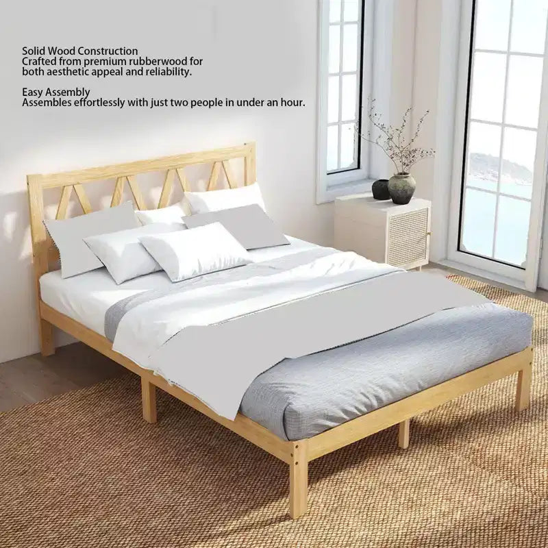 Cadre de lit en bois pour chambre à coucher