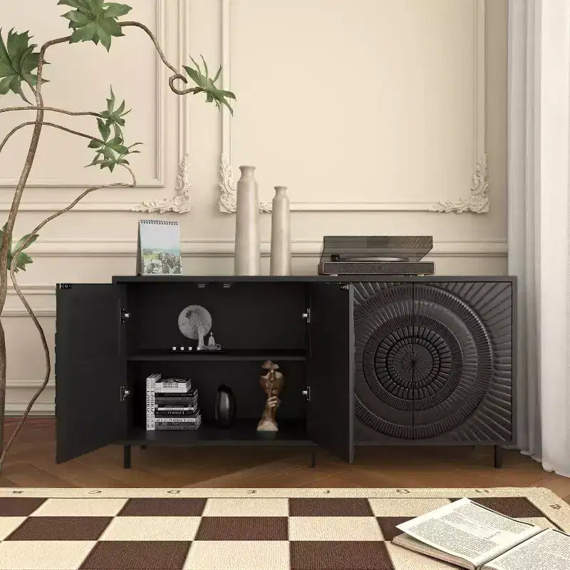 Bahut Buffet Noir Moderne
