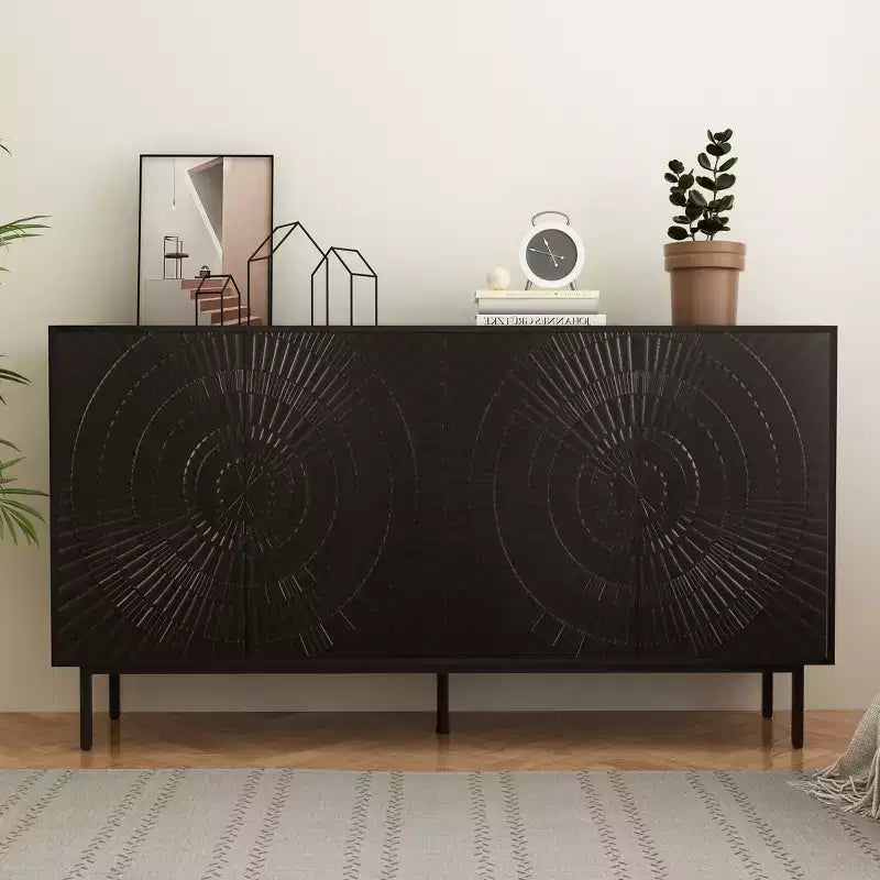 Bahut Buffet Noir Moderne