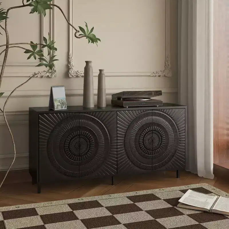 Bahut Buffet Noir Moderne