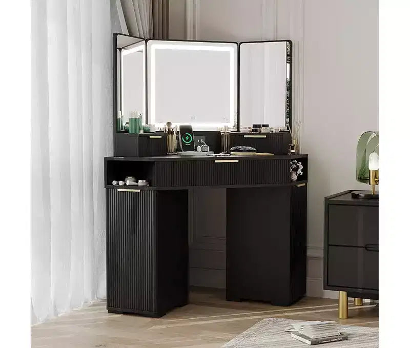 Coiffeuse d'Angle, Coiffeuse avec Miroir Lumineux