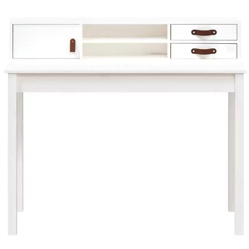 Bureau en pin massif blanc