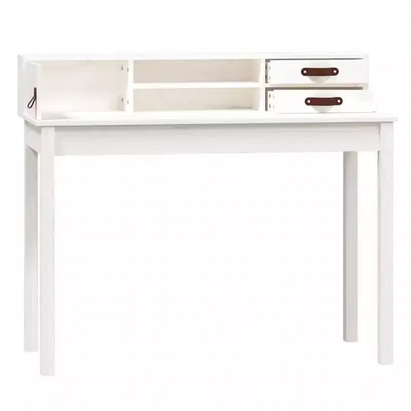 Bureau en pin massif blanc