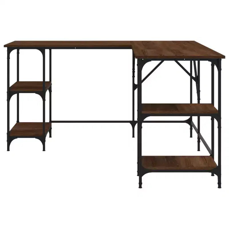 Bureau d'angle avec rangement pour ordinateur et étude