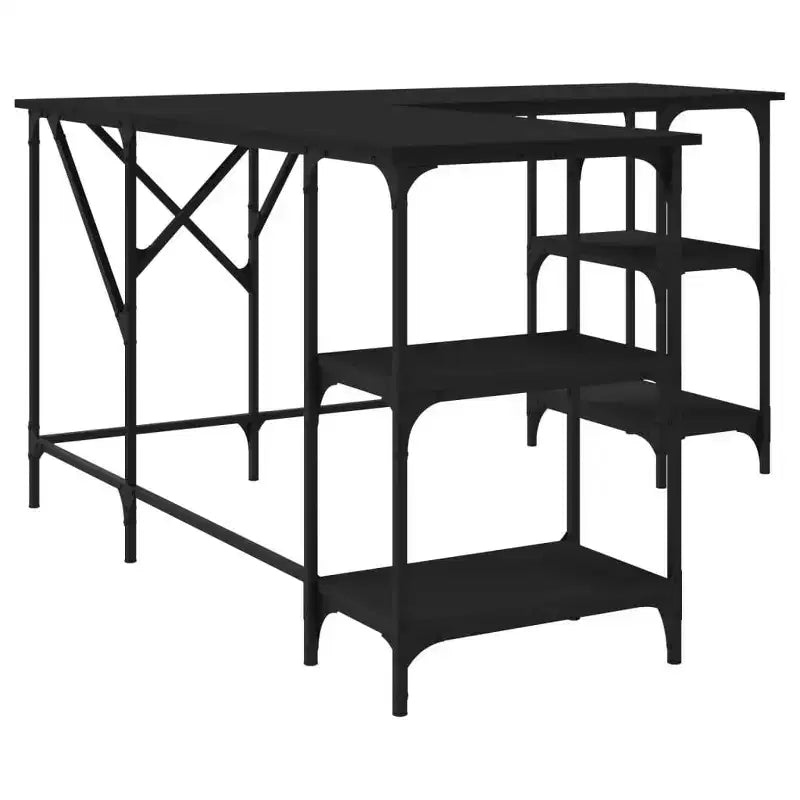 Bureau d'angle avec rangement pour ordinateur et étude