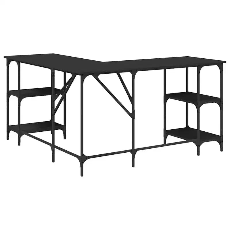 Bureau d'angle avec rangement pour ordinateur et étude