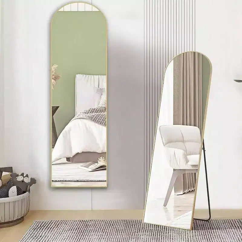 Miroir arqué doré
