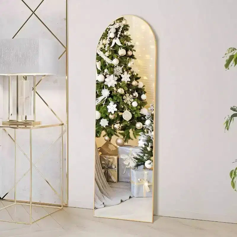Miroir arqué doré