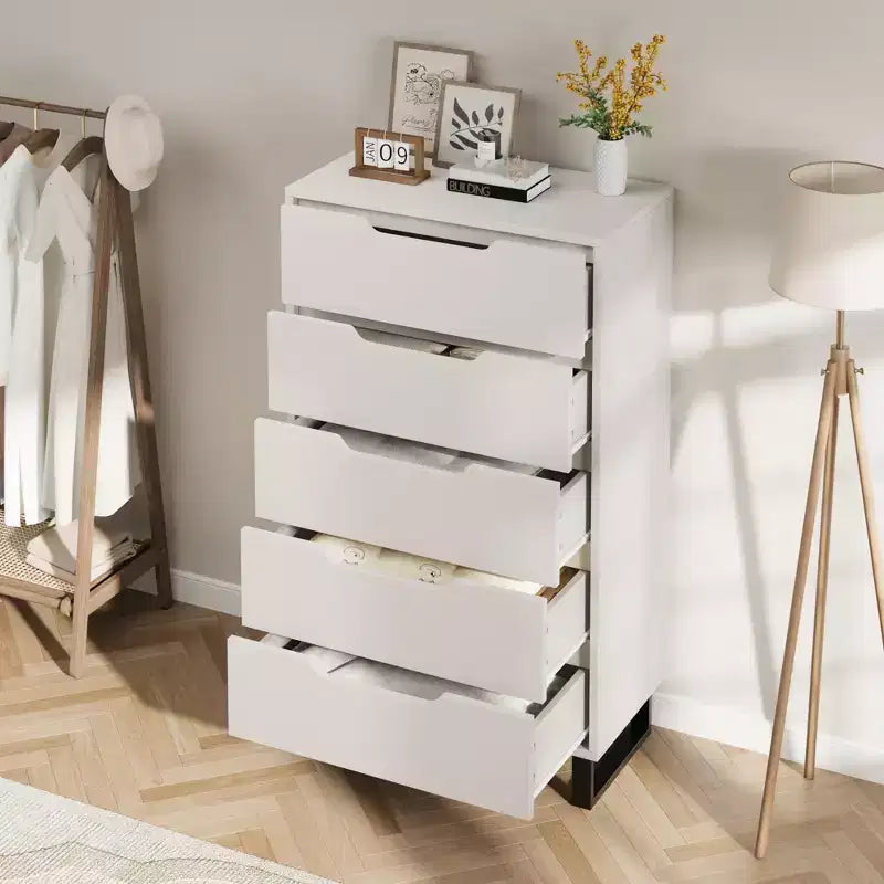 Commode de chambre, commode verticale autoportante avec rangement