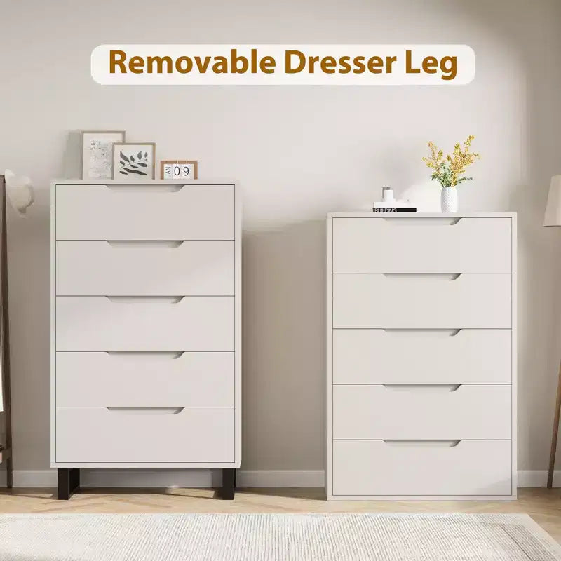 Commode de chambre, commode verticale autoportante avec rangement