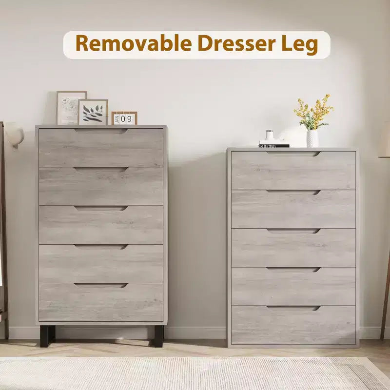 Commode de chambre, commode verticale autoportante avec rangement