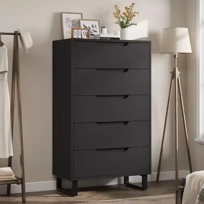 Commode de chambre, commode verticale autoportante avec rangement