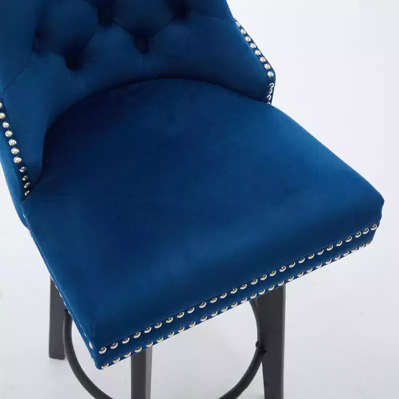 Tabourets de bar pivotants modernes en velours