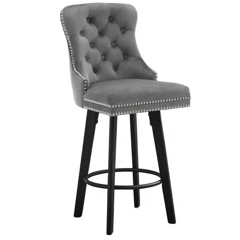 Tabourets de bar pivotants modernes en velours