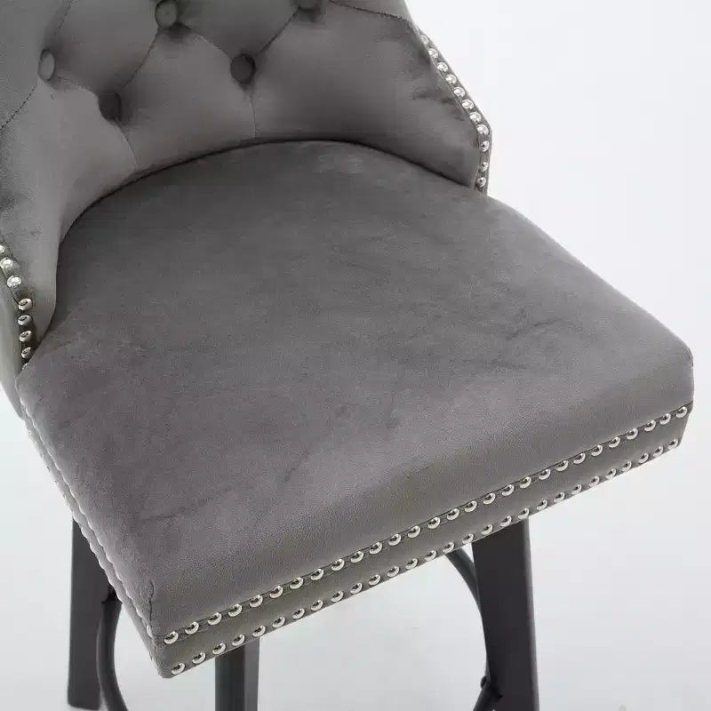 Tabourets de bar pivotants modernes en velours
