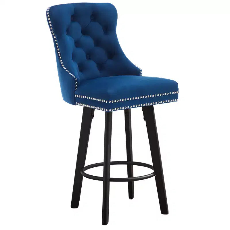 Tabourets de bar pivotants modernes en velours