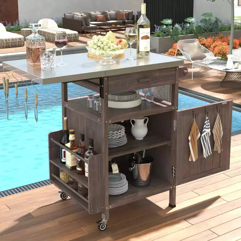 Chariot de barbecue avec rangement
