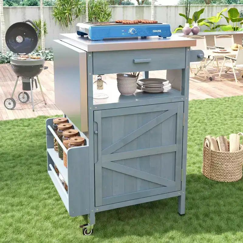 Chariot de barbecue avec rangement
