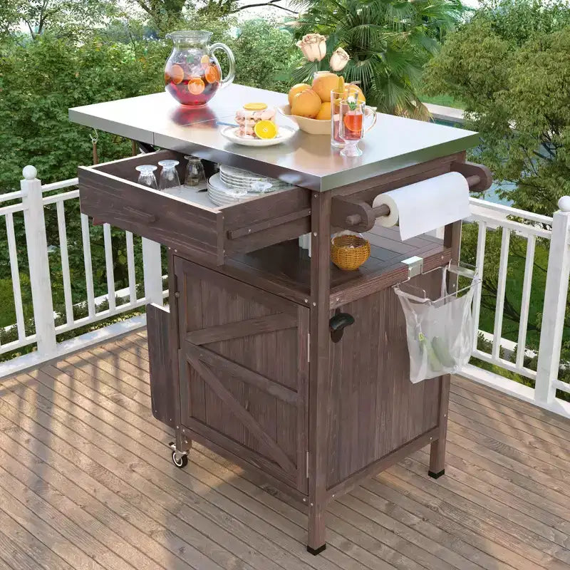 Chariot de barbecue avec rangement