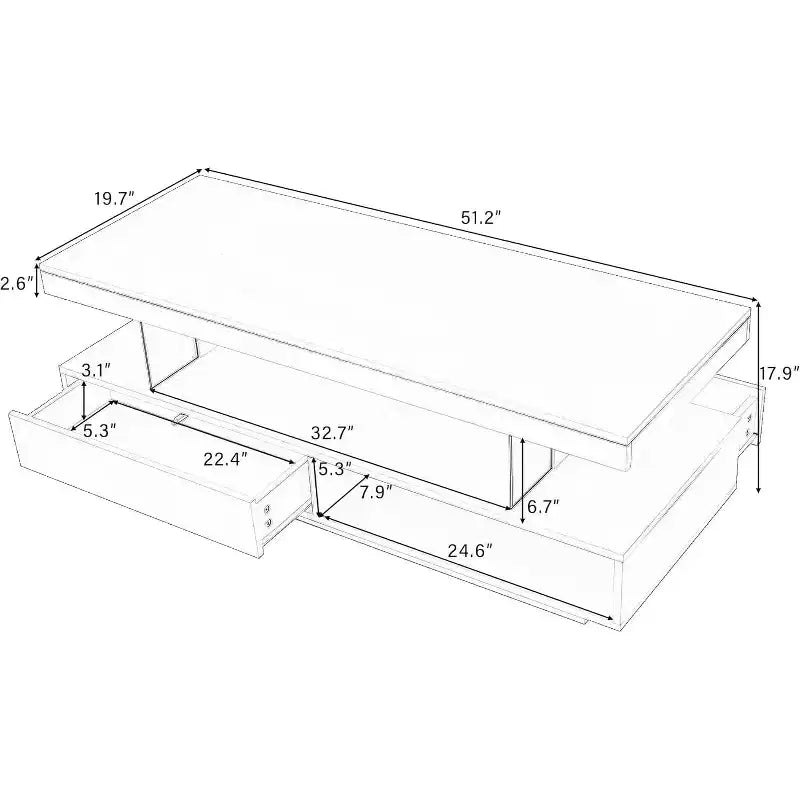 Table basse lumineuse à LED