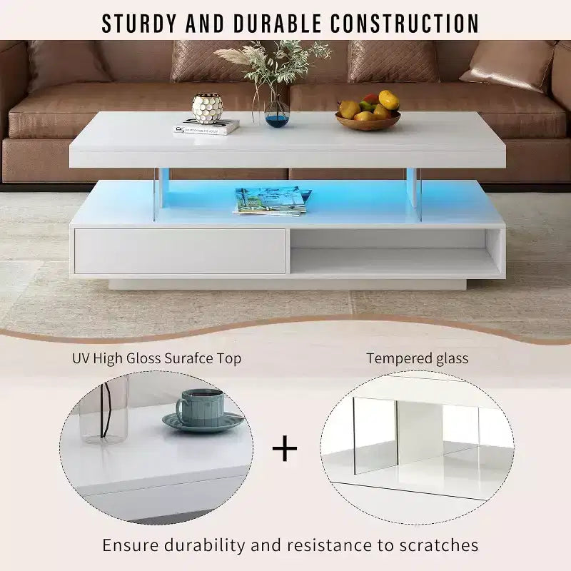 Table basse lumineuse à LED