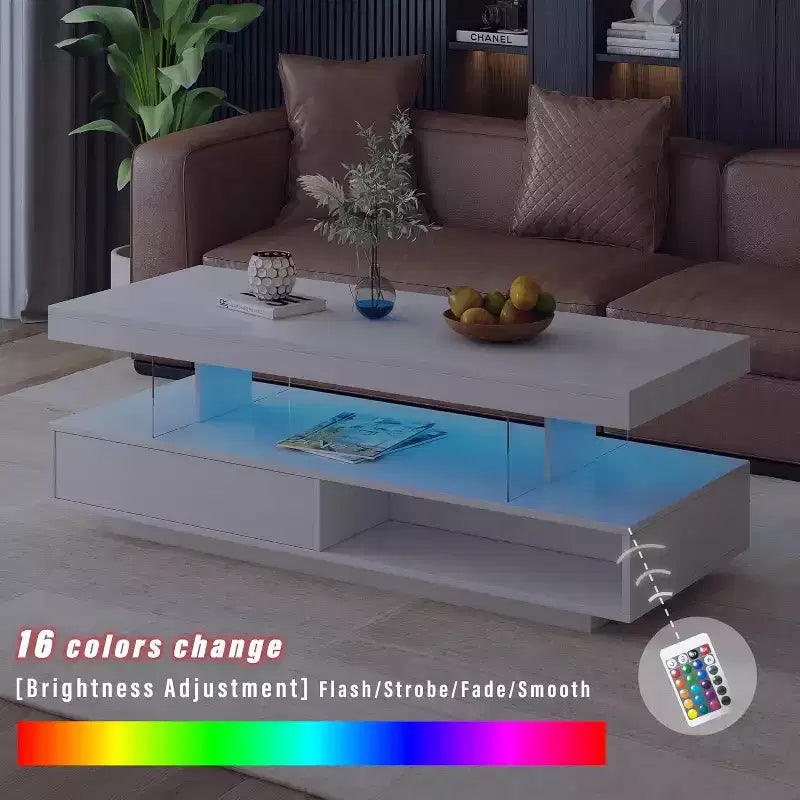 Table basse lumineuse à LED
