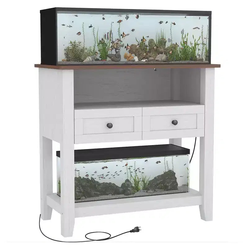 Meuble pour aquarium gallon avec station de recharge