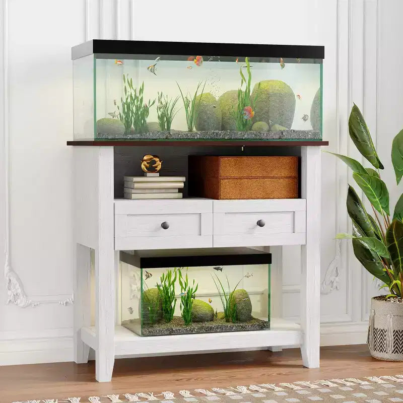 Meuble pour aquarium gallon avec station de recharge