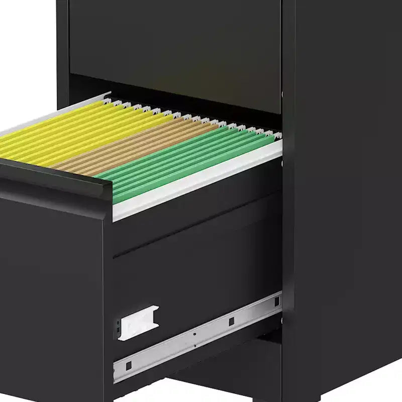 Classeur vertical à 4 tiroirs verrouillable sur roulettes