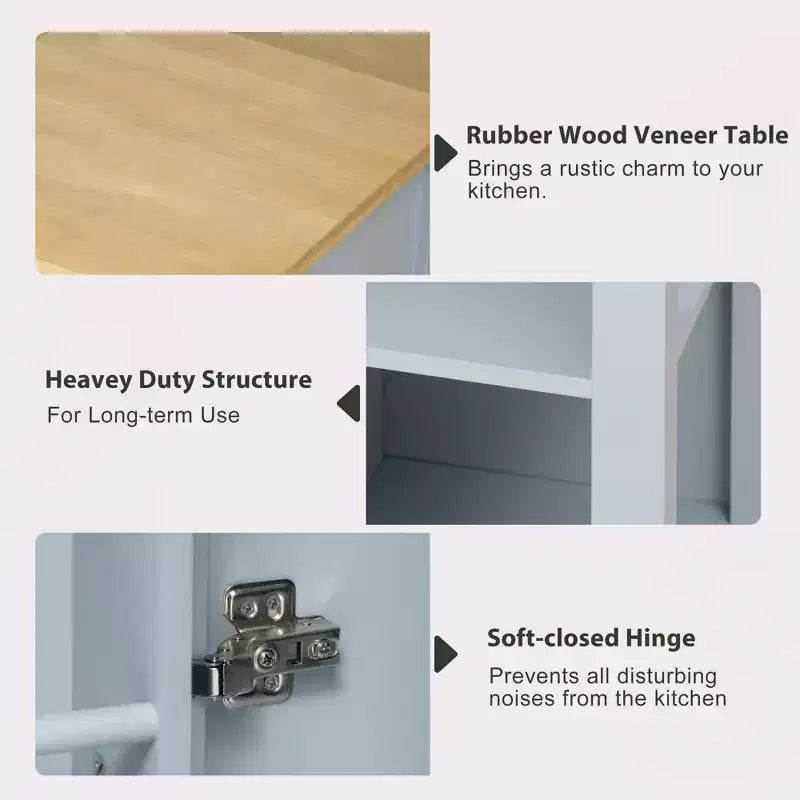 Îlot de cuisine avec table à manger extensible