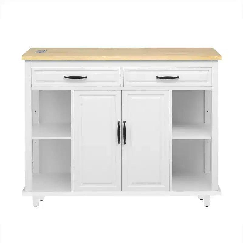 Îlot de cuisine avec table à manger extensible