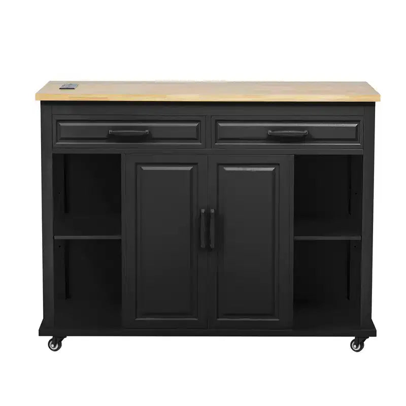 Îlot de cuisine avec table à manger extensible