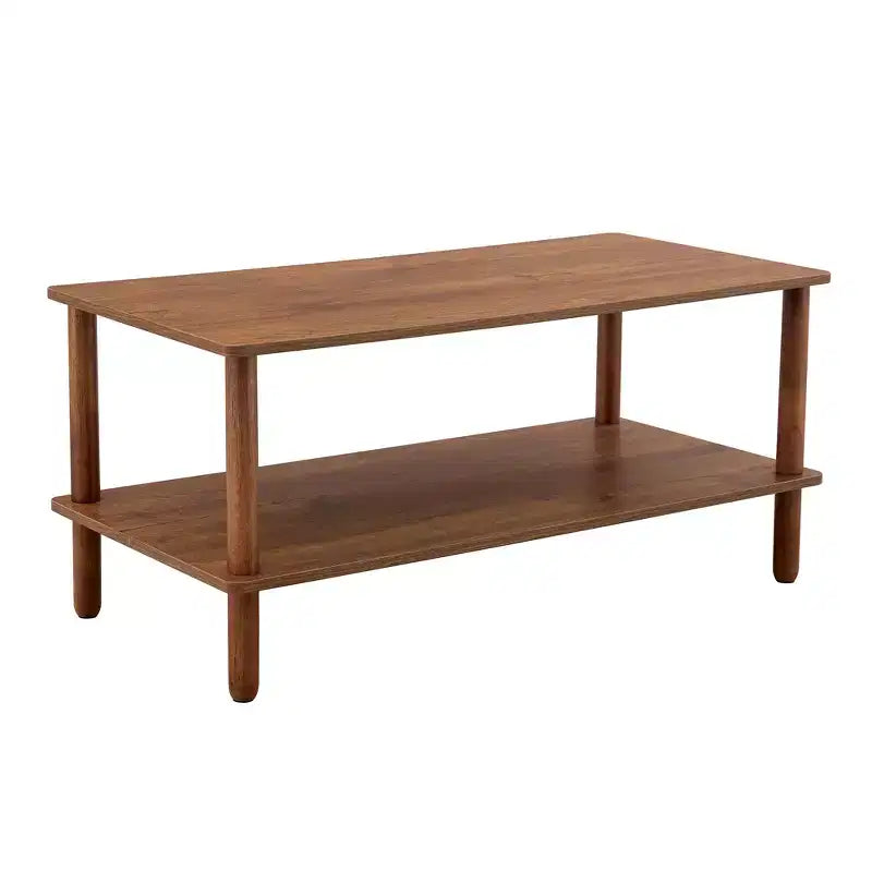 Table basse rectangulaire à deux niveaux