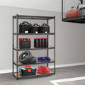 Étagères de garage robustes, rayonnage métallique, organisateur utilitaire, noir