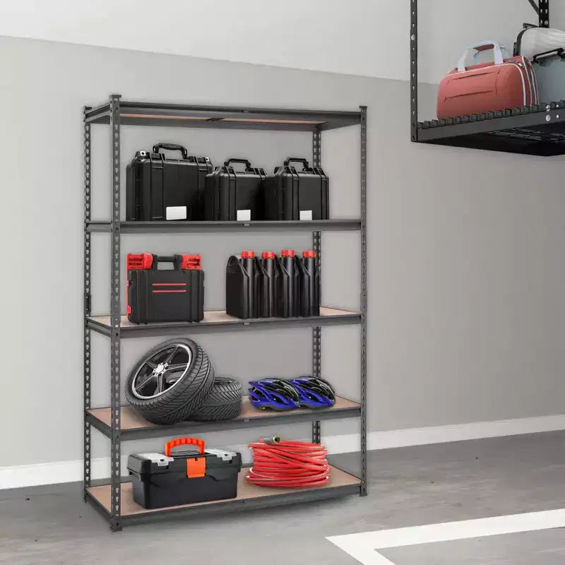 Étagères de garage robustes, rayonnage métallique, organisateur utilitaire, noir