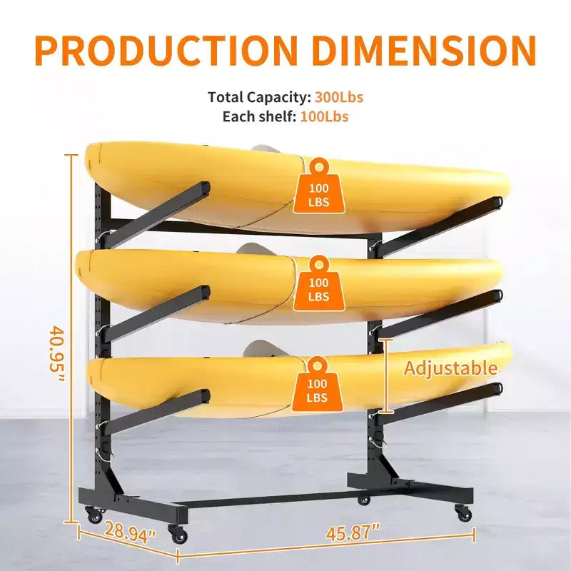 Support de rangement autoportant pour kayak