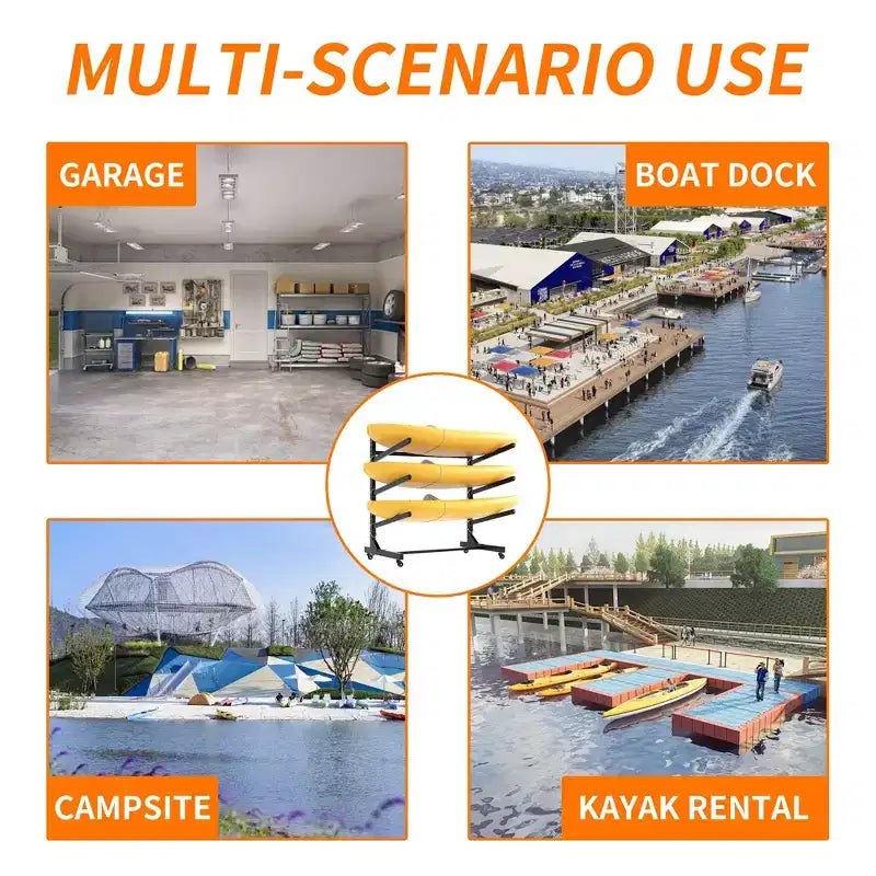 Support de rangement autoportant pour kayak