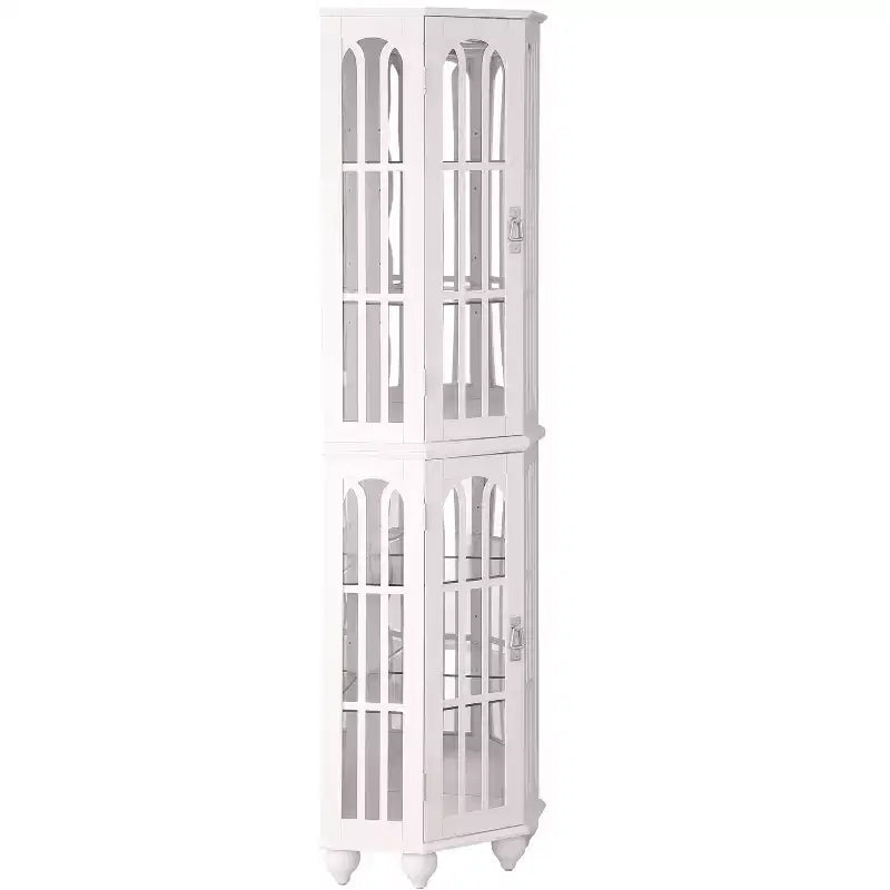 Vitrine d'angle avec éclairage intégré