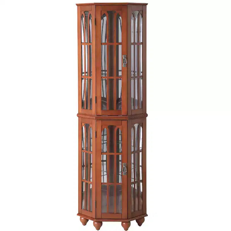 Vitrine d'angle avec éclairage intégré
