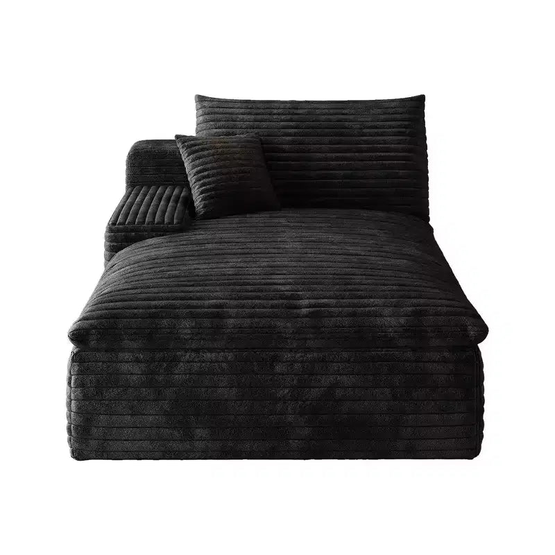 Chaise de salle à manger capitonnée moderne, rembourrée en lin, pieds en bois d'hévéa noir