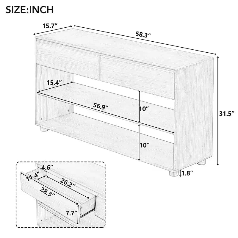 Console étroite pour entrée