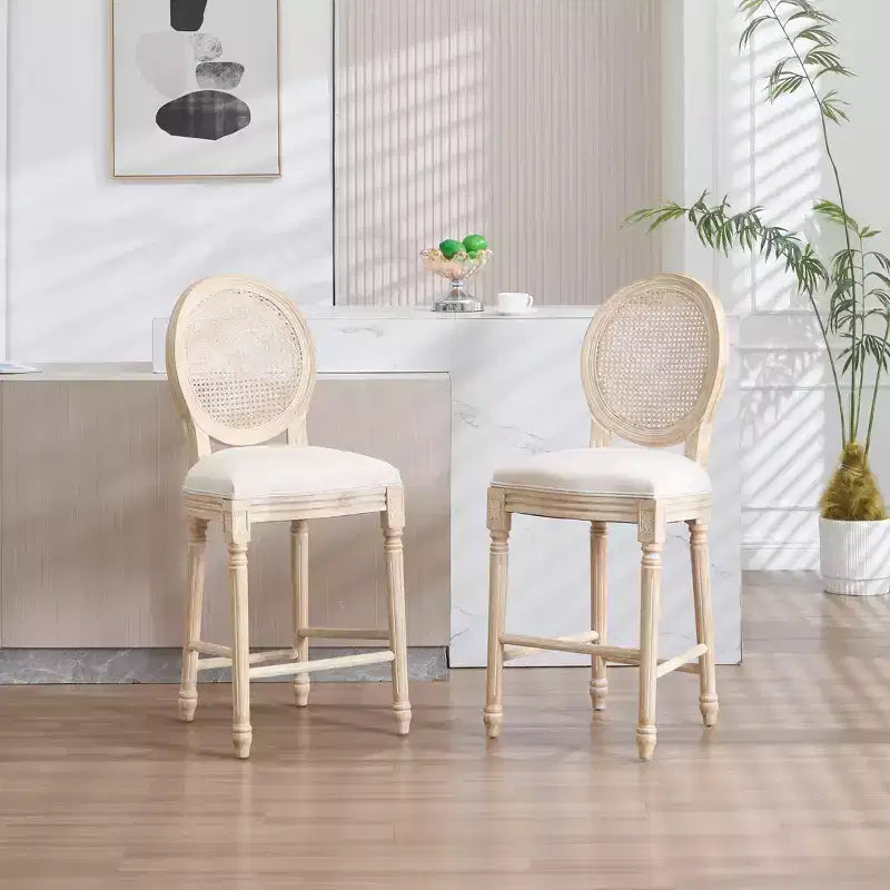 Chaises de bar de style campagnard français